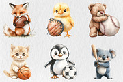 Cute Animal Sports Clipart, a Sport Illustration by Rose Art (Thumbnail 2 of 3)