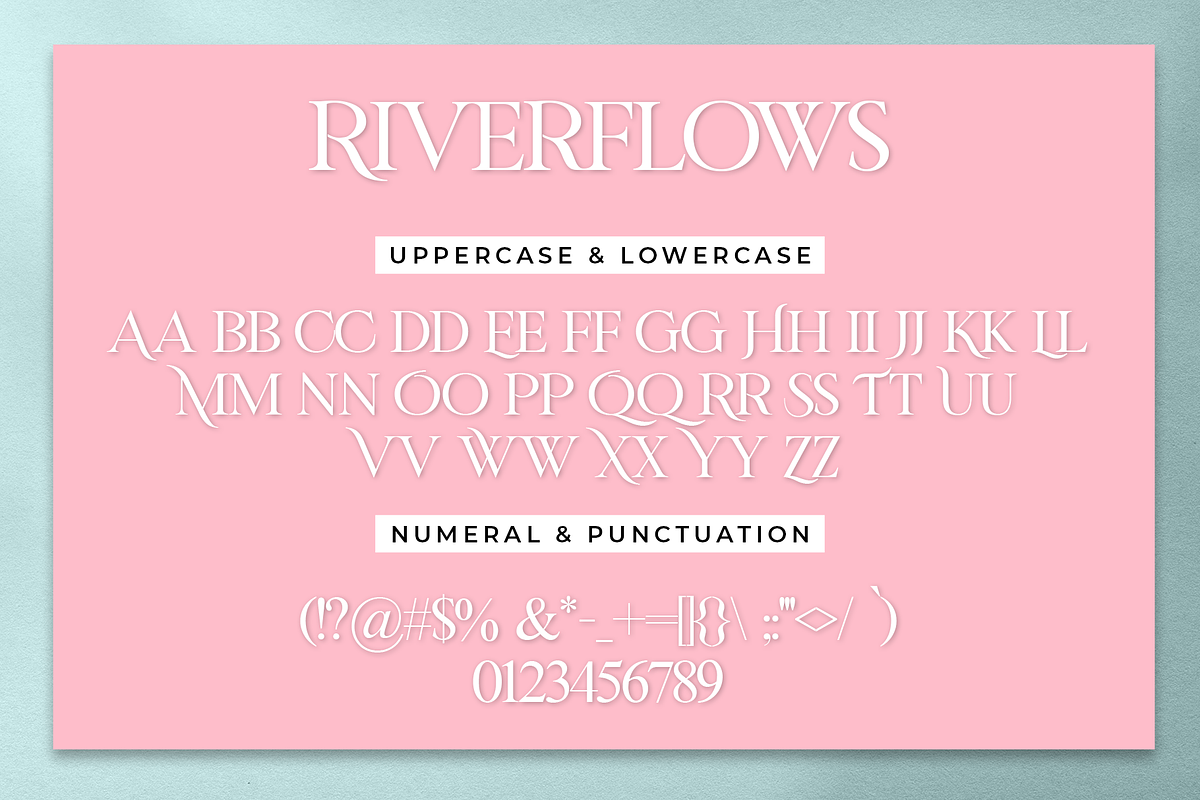 Riverflows - Modern Serif Typeface, a Serif Font by overlaytemplates (Photo 4 of 5)