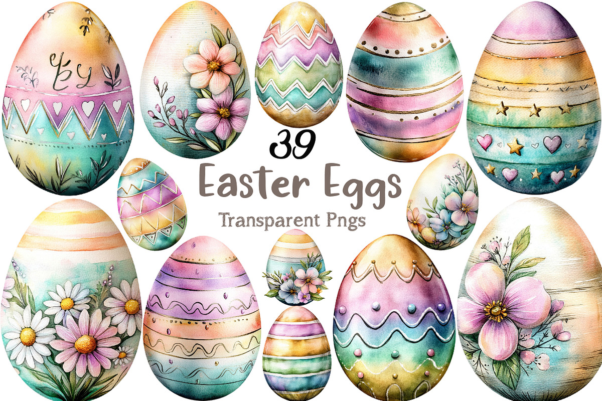 Colorful Easter Eggs Clip Art, an Illustration by Craft Nest (Photo 1 of 8)