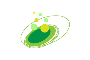 Circular abstract logo element