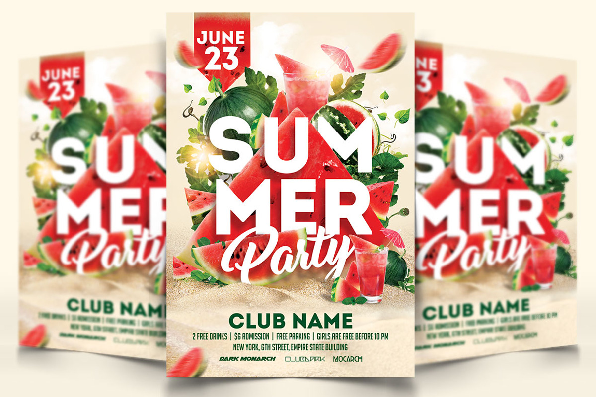 Summer Party, a Flyer Template by darkmonarch (Photo 1 of 3)