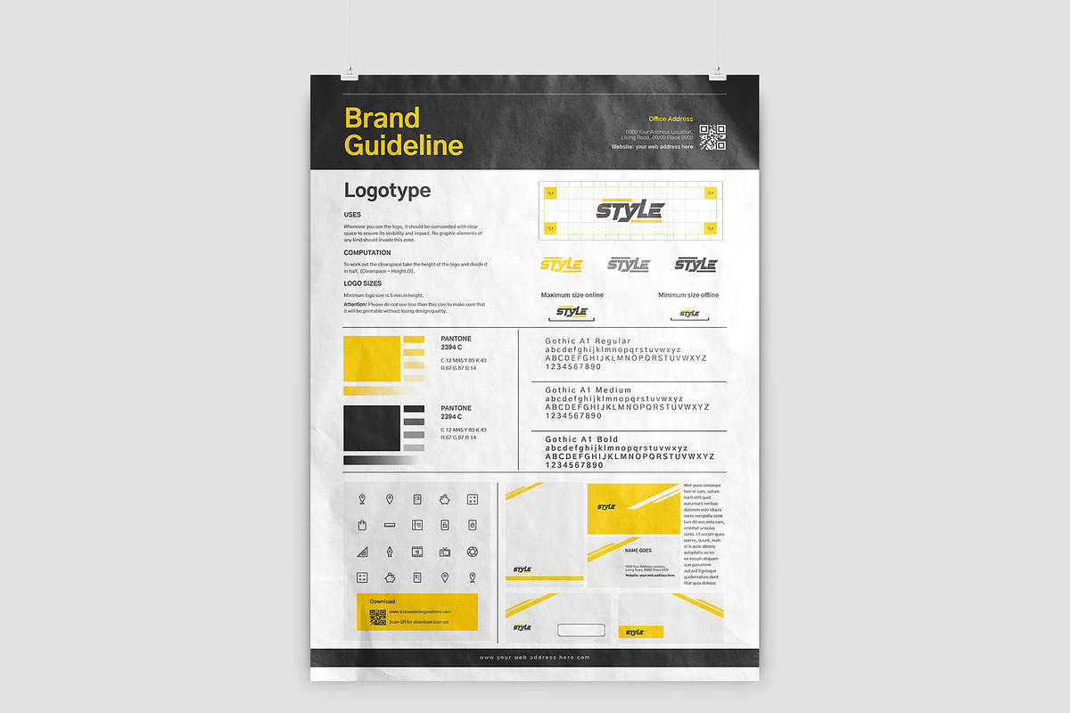 A3 Brand Guideline poster Design, a Presentation Template by Graphic Template (Photo 5 of 8)