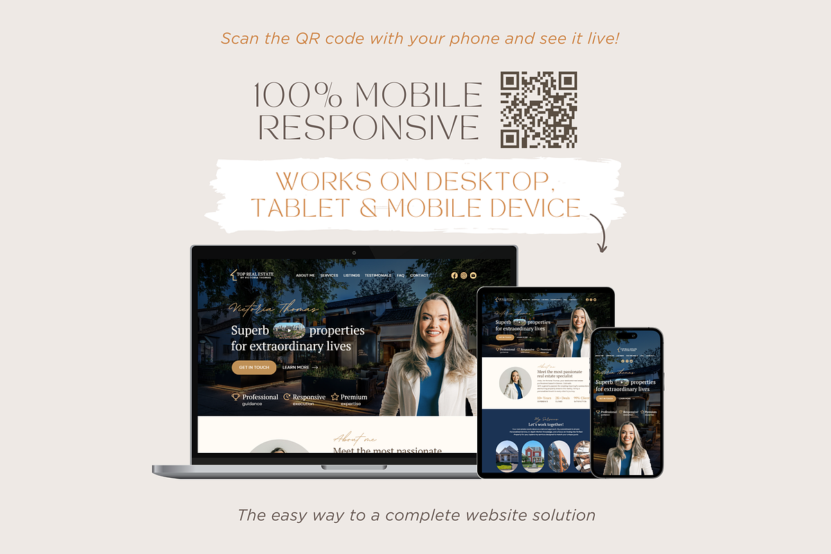 Canva Website Template Real Estate, a Landing Page Template by vectorocean (Photo 4 of 11)