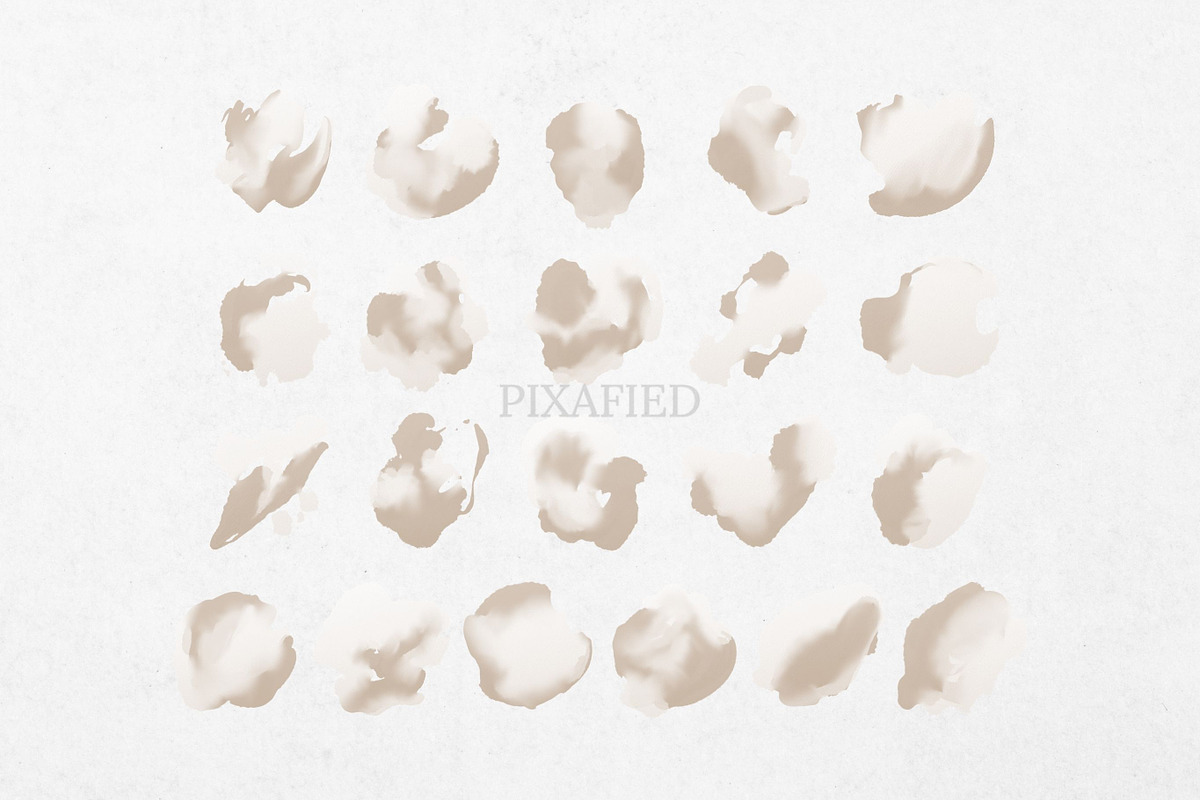 Beige and White Watercolour Clip Art, a Decorative Illustration by Pixafied (Photo 4 of 4)