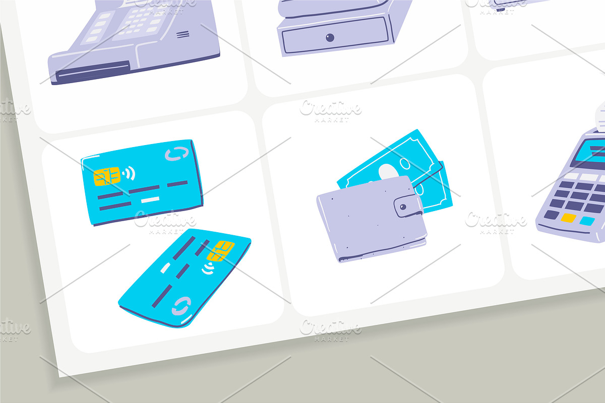 Cashier Tools Illustration Set, a Finance Illustration by Revoltan Studios (Photo 2 of 3)