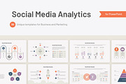 Social Media Analytics PowerPoint, a Presentation Template by HiSlide.io (Thumbnail 1 of 5)
