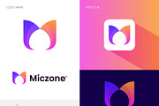 Letter M modern logo design Template, a Branding & Logo Template by Logodesignpond (Thumbnail 1 of 3)
