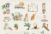Cozy Plant Lovers Clip Art-Stickers, a Decorative Illustration by Little Wren Illustrates (Thumbnail 1 of 6)