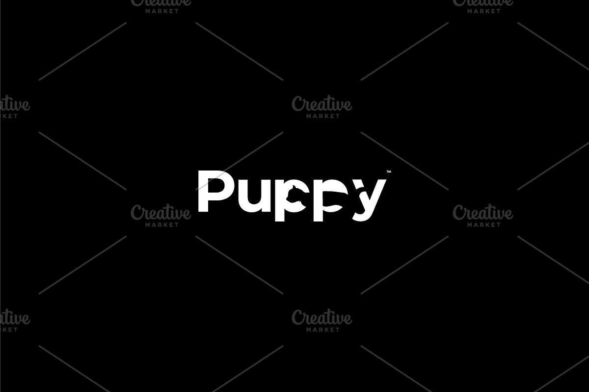 Puppy Cat Negative Logotype, a Branding & Logo Template by elchinarts (Photo 3 of 4)