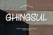 Ghingsul, a Script Font by riotama85 (Thumbnail 1 of 5)