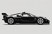 Sports Car Silhouette, an Illustration by balal (Thumbnail 4 of 9)