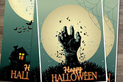Halloween Greeting Cards, a Card Template by meanicons (Thumbnail 1 of 3)
