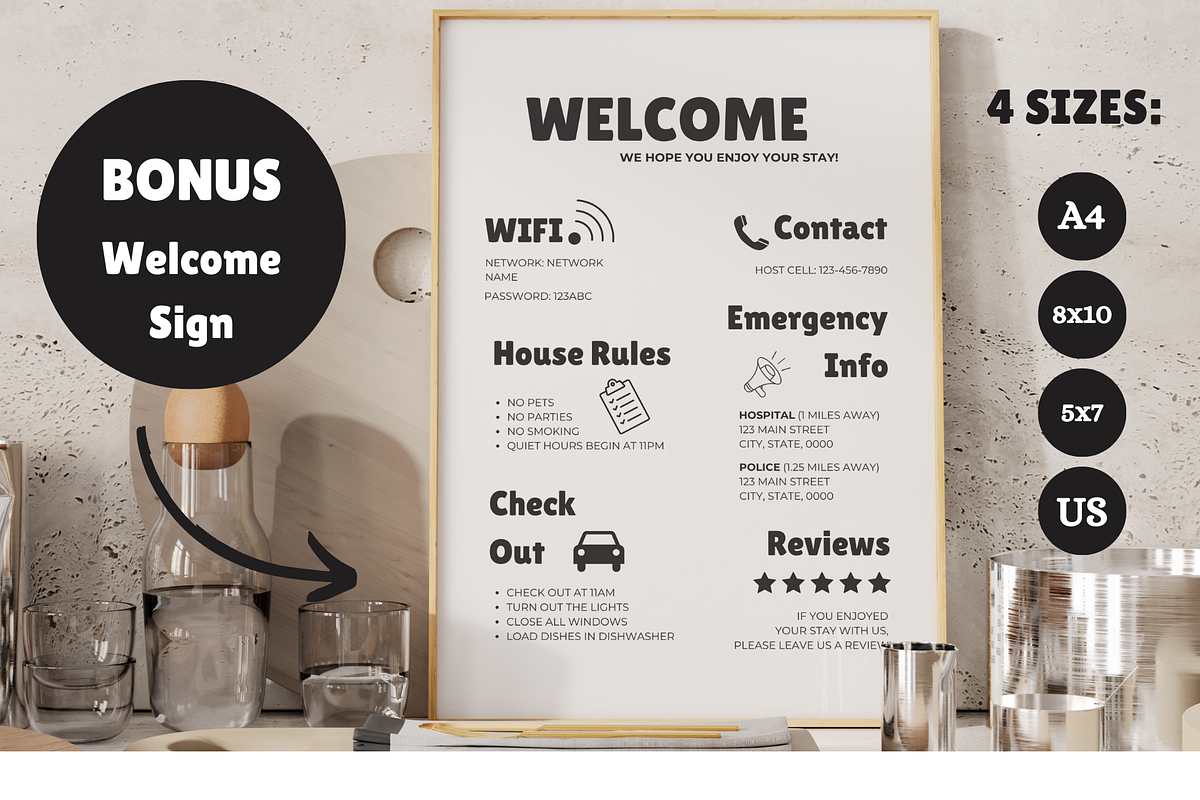 Airbnb Welcome Book Template, a Magazine Template by LWPRESETS (Photo 5 of 8)