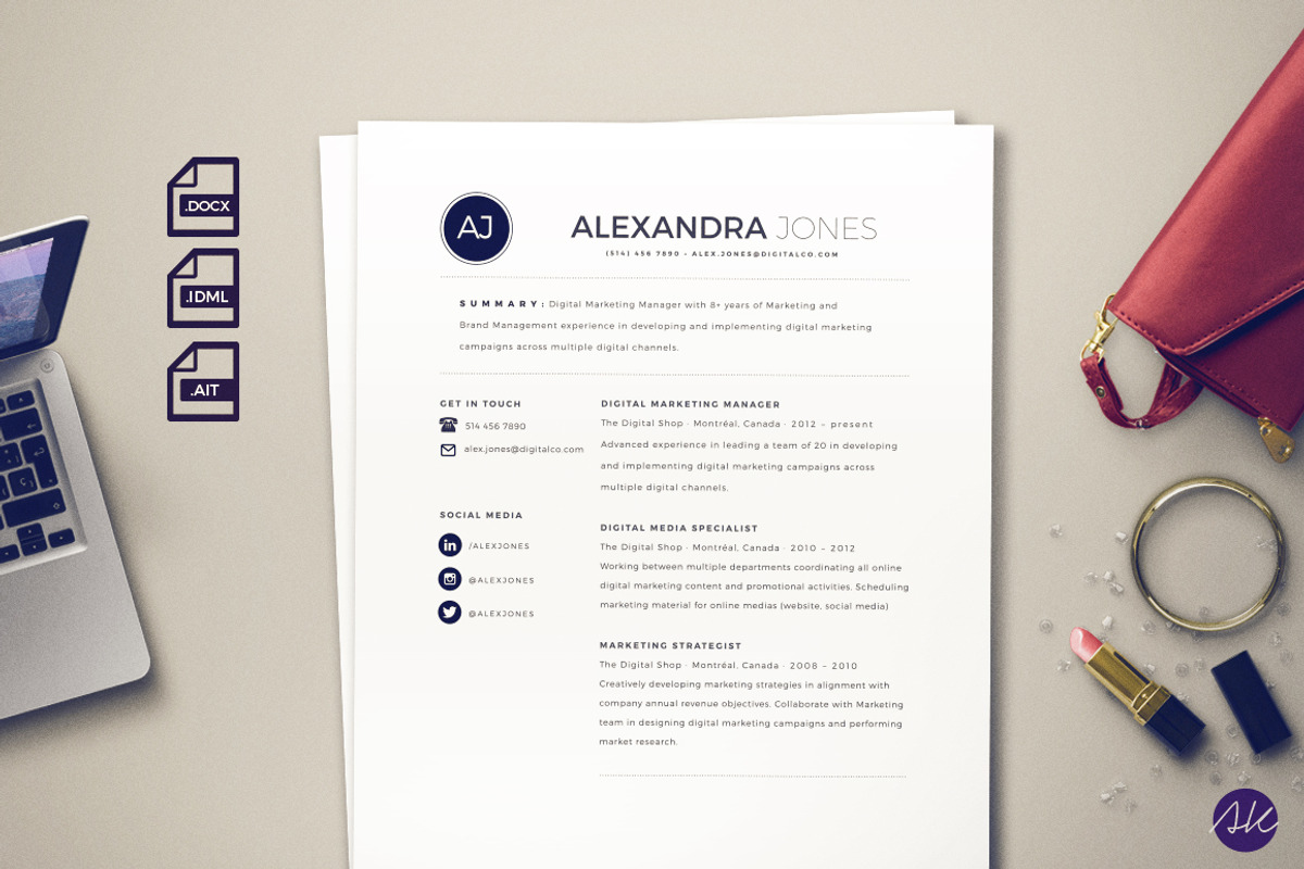 Beautiful Resume Template, a Resume Template by dreamboxsupply (Photo 1 of 6)