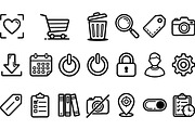 Minimal Line Icon Set, an Illustration by designvectx (Thumbnail 2 of 3)