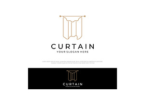Creative luxury curtain logo, a Branding & Logo Template by LOGOCREATIVE