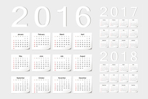 Collection Of Vector Calendars