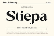 Stiepa | Modern Serif & Sans, a Serif Font by Dora Typefoundry (Thumbnail 1 of 28)