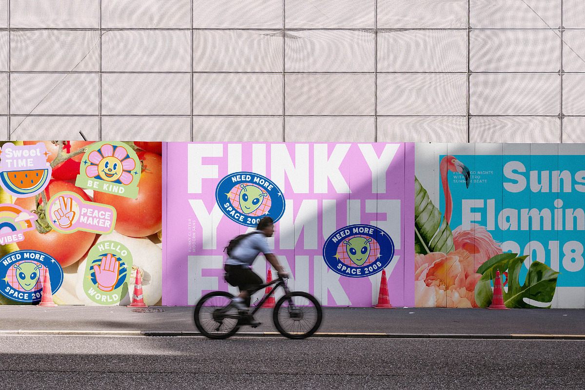 Funky Glitter Modern Sans Font, a Sans Serif Font by timelesstype.co (Photo 8 of 20)