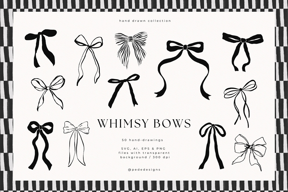 Whimsy Bows, a Decorative Illustration by PeDe Designs (Photo 3 of 7)