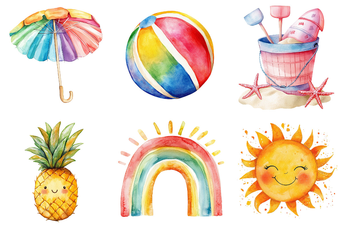 Cute Summer Planner Clipart, an Illustration by designcity5 (Photo 3 of 5)