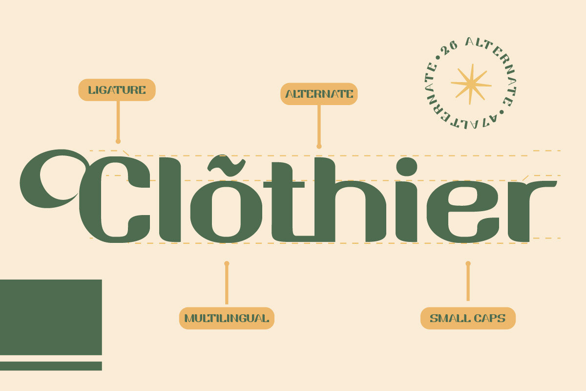 Krofi - Retro Display Font, a Sans Serif Font by trabaskriya (Photo 2 of 8)