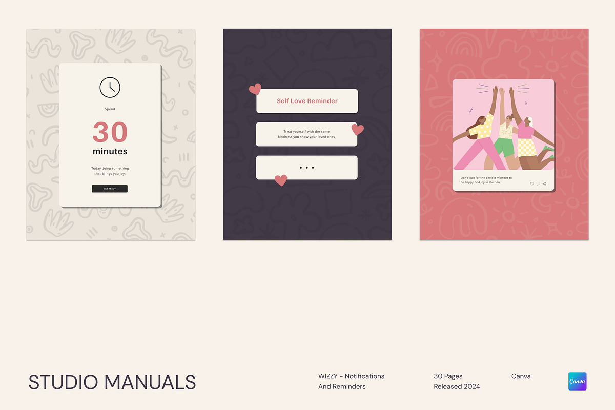 WIZZY – Notifications And Reminders, a Social Media Template by Studio Manuals (Photo 6 of 8)