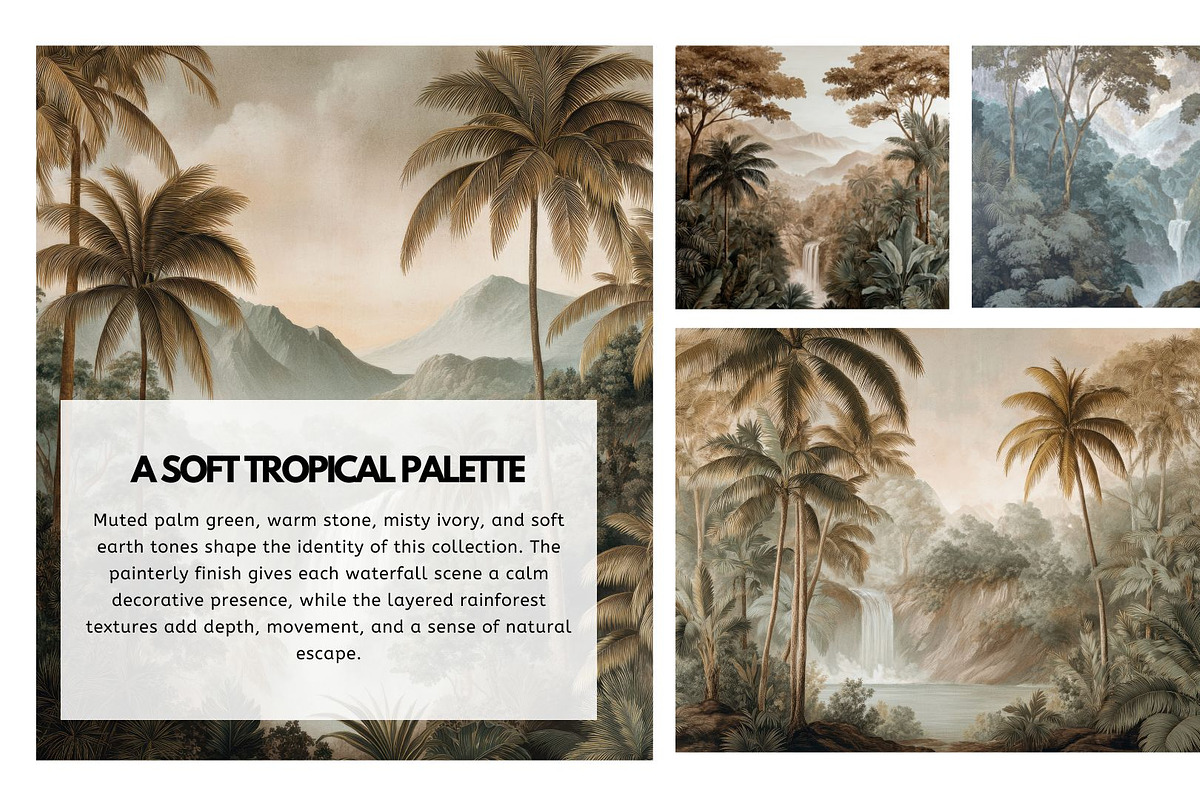 30+ Misty Rainforest Falls Bundle, a Decorative Illustration by Virgo Studio (Photo 4 of 6)