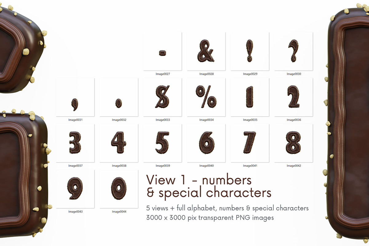Chocolate Cake - 3D Lettering, a Graphic by MIIM (Photo 7 of 8)