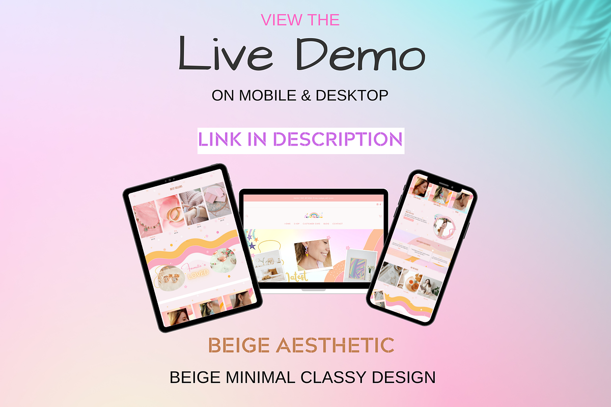 Pastel Shopify Theme, a Templates & Theme by Millennials Marketing (Photo 3 of 10)