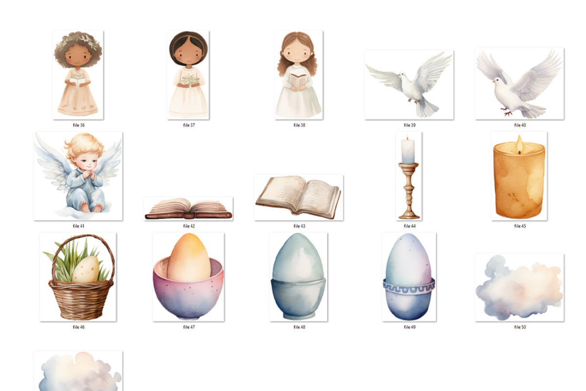First communion watercolor clipart, an Object Graphic by MyLittleMeow (Photo 8 of 9)