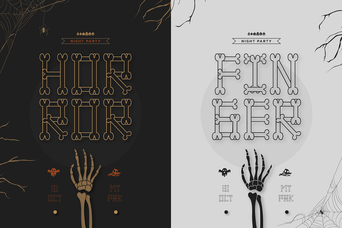 Bones Halloween Display Font, a Serif Font by infernostudio3 (Photo 6 of 11)
