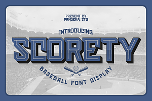 Scorety - Baseball Sport Font, a Sans Serif Font by Pandeka Studio