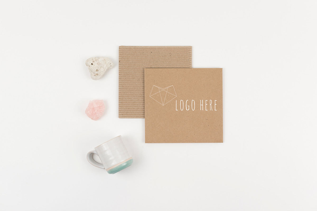 Lay Flat Card & Rose Quartz, a Product Mockup by Sarah Simpson -ArtTec