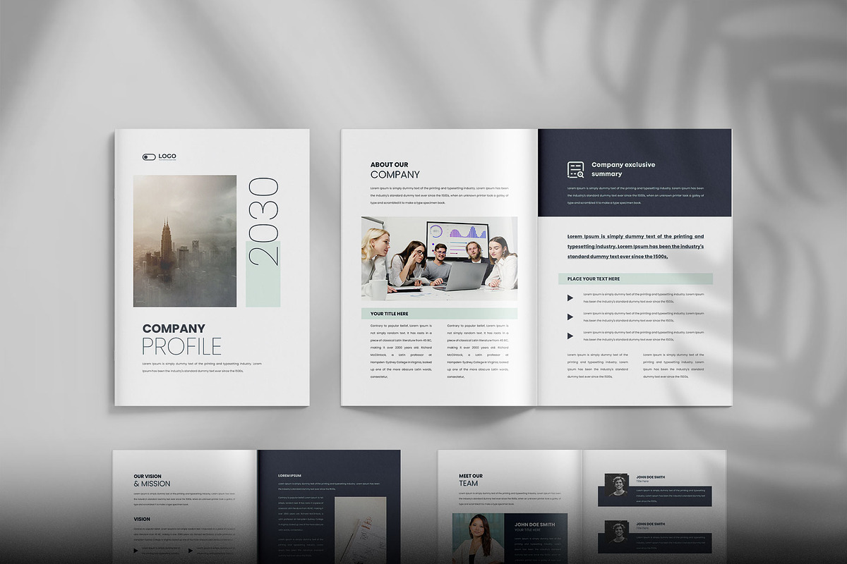 Company profile brochure template, a Brochure Template by Tanmoy Topu (Photo 1 of 12)