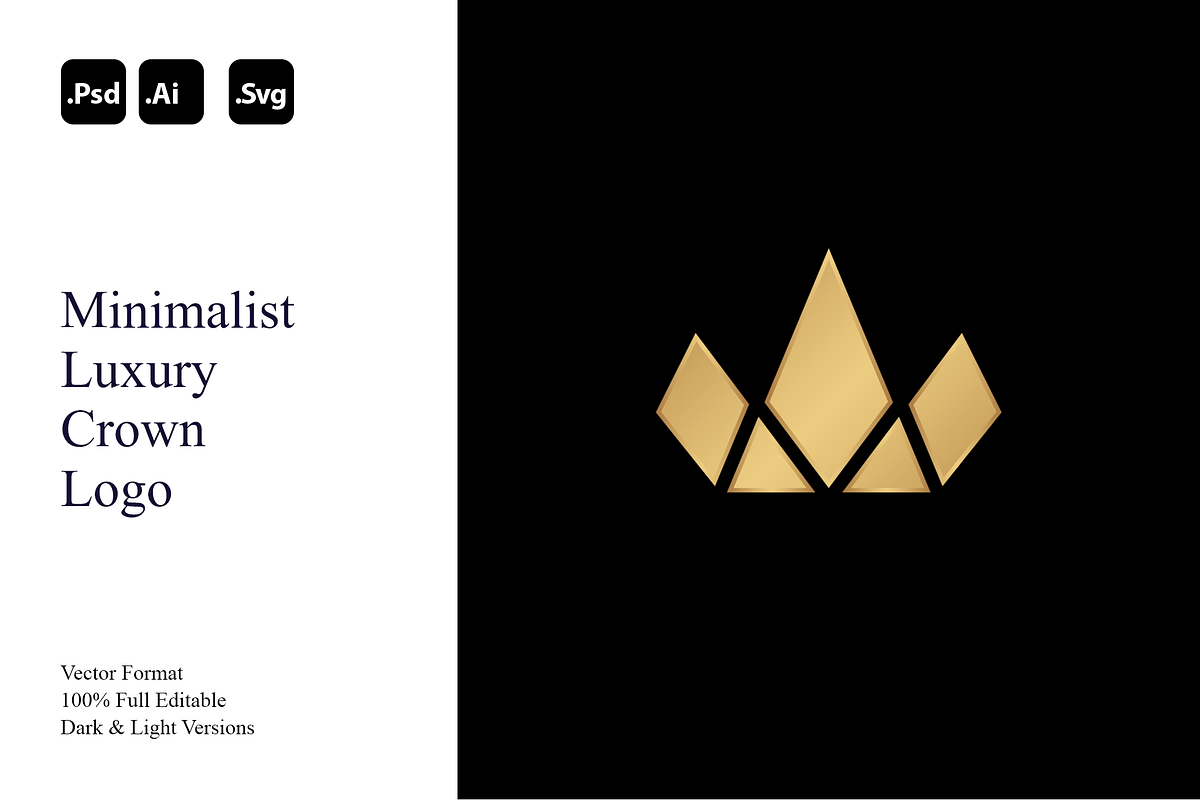 Minimalist Luxury Crown Logo, a Branding & Logo Template by Luxury Logos (Photo 1 of 4)