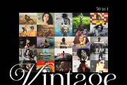50 in 1 Vintage Effects Bundle, a Layer Style Add-On by pixelbuddha.net (Thumbnail 2 of 54)