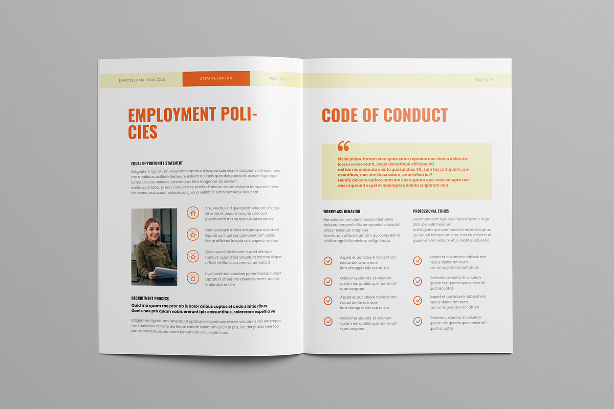 Employee Handbook Template Canva, a Brochure Template by Pixelpick (Photo 6 of 9)
