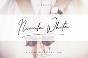 NicoleWhite Signature Collection, a Script Font by AQR Studio (Thumbnail 1 of 17)
