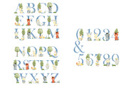10 Watercolor Animal Alphabets., an Animal Illustration by TaPilipa (Thumbnail 4 of 11)