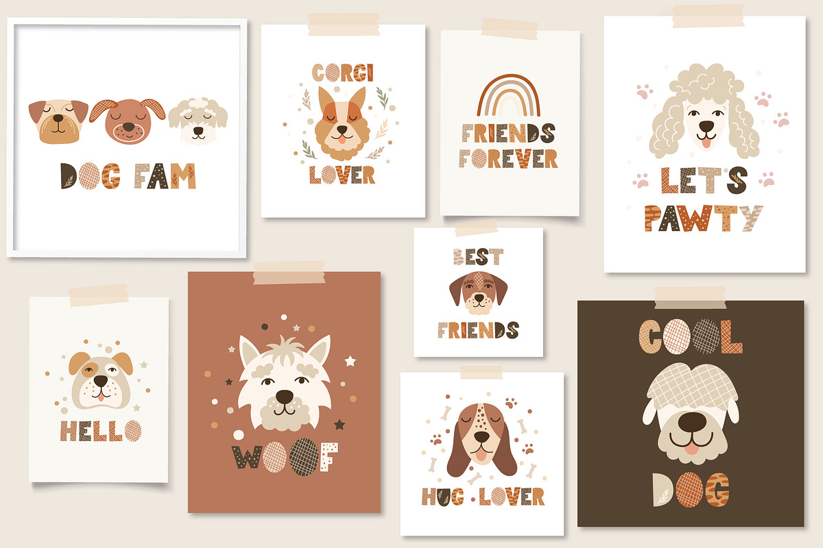 Dog Faces Bundle, an Animal Illustration by DearLetters (Photo 8 of 11)