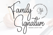 Family Signature | Script Font