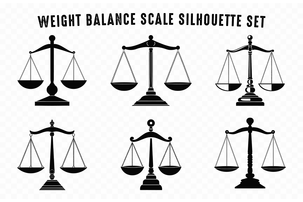 Weight Balance Scale Silhouette SVG, an Object Illustration by Gfx Expert Team (Photo 2 of 3)