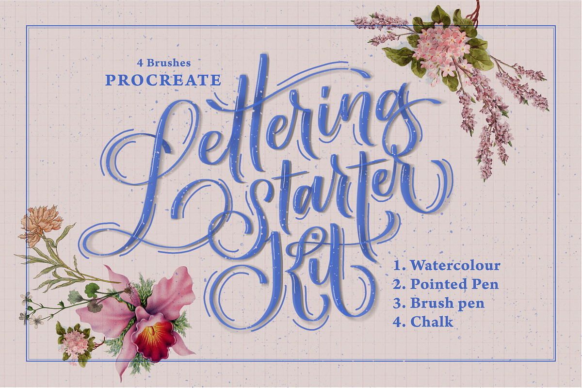 Procreate Lettering Kit—4 Brushes, a Brush Add-On by The Scratchy Nib (Photo 1 of 16)