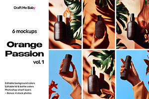 Cosmetics Mockup Orange Passion 1