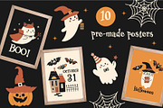 Hey BOO! Cute ghost clipart, a Seasonal Illustration by EltaMaxArt (Thumbnail 5 of 14)