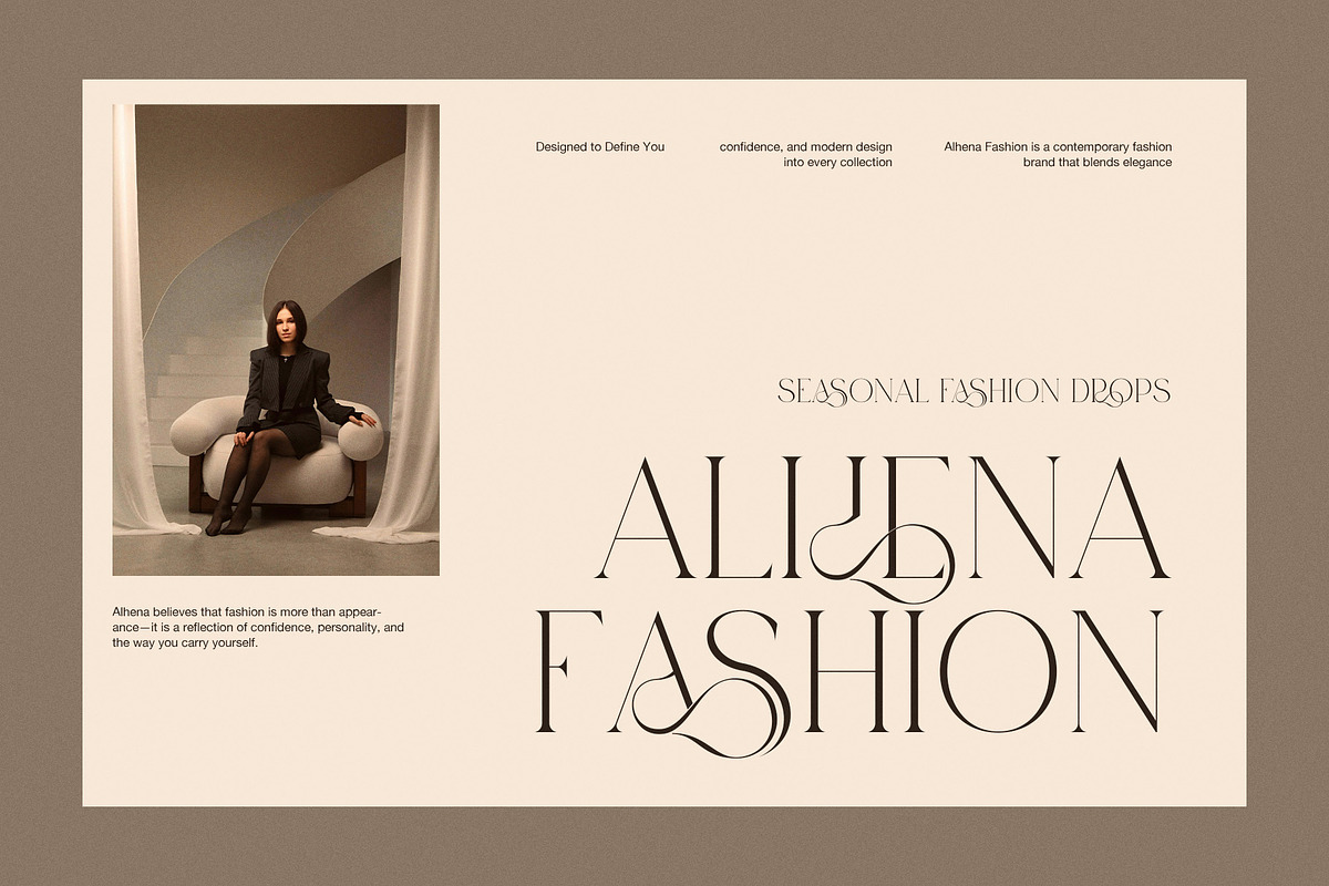 Dasier Elegant Fashion Serif Font, a Serif Font by Graphicxell (Photo 2 of 8)