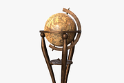 Vintage globe, a Furniture 3D Model by Snji | 3D Models (Thumbnail 1 of 6)