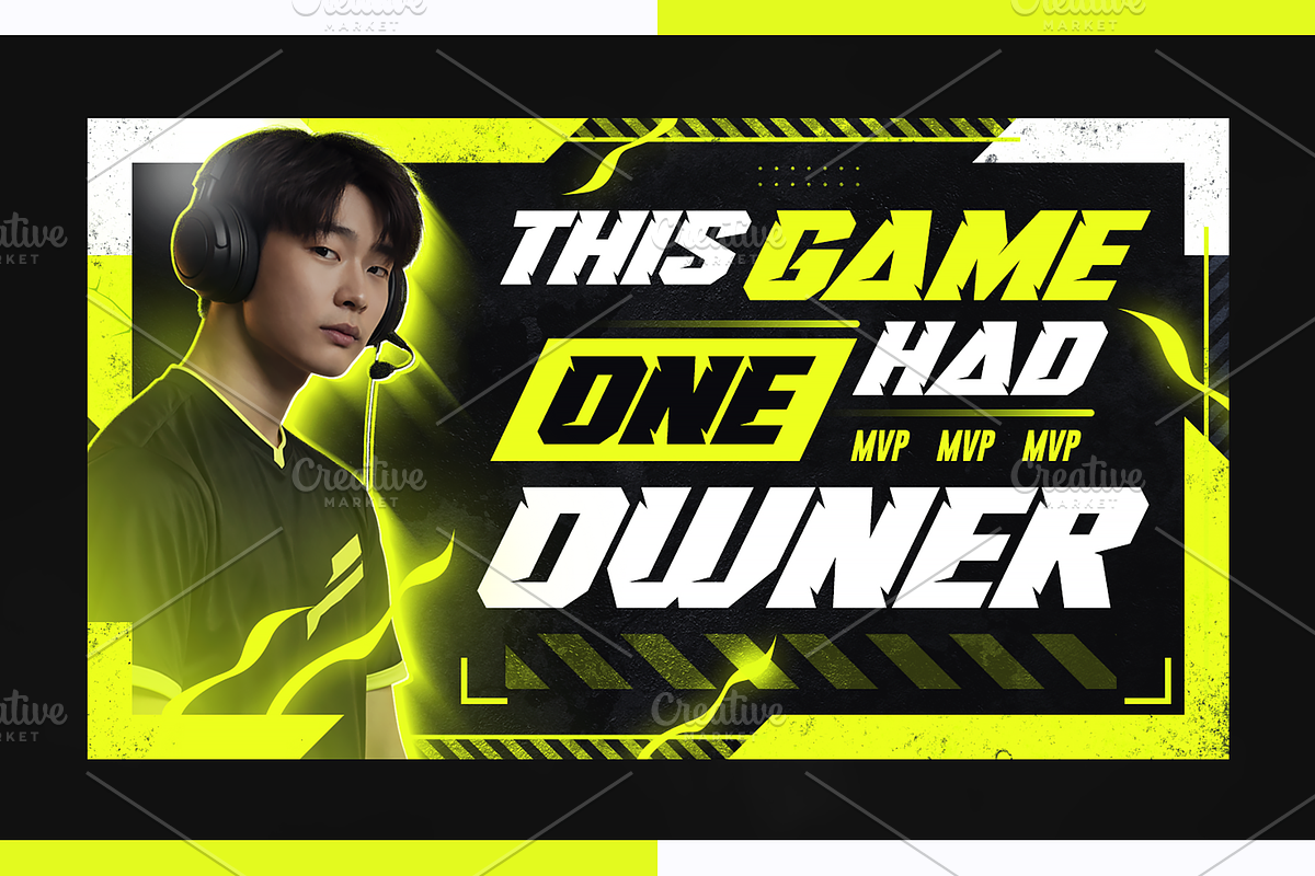 Esports YouTube Thumbnail Pack, a Social Media Template by OnurDemircan (Photo 3 of 4)