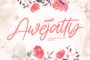 Awejatty - Handwritten Font, a Script Font by StringLabs (Thumbnail 1 of 11)
